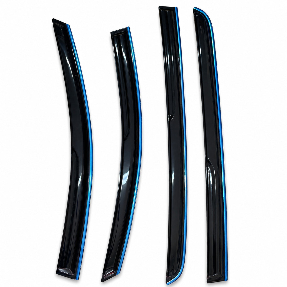 Guardalluvias para Kia Sportage R 2012–2019 — Negro con filo cromado — GLL009 — principal