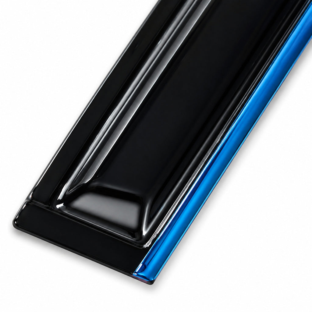 Guardalluvias para Kia Sportage R 2012–2019 — Negro con filo cromado — GLL009 — detalle