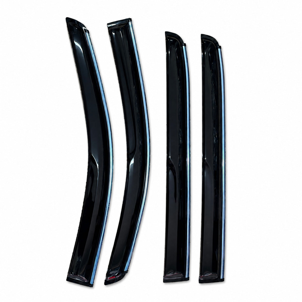 Guardalluvias para Mazda BT-50 2007–2018 — Negro con filo cromado — GLL021 — principal