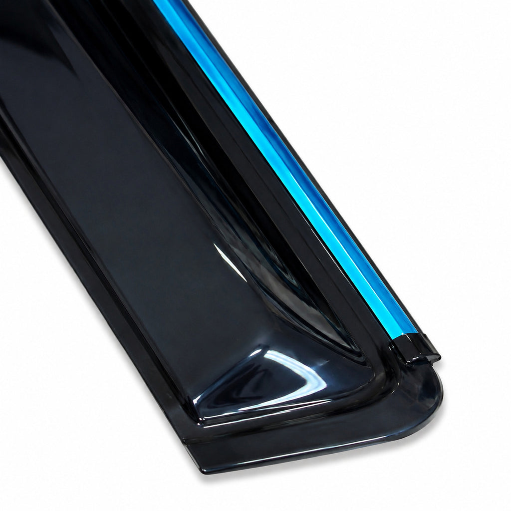 Guardalluvias para Ford F-150 2005–2014 — Negro con filo cromado — GLL022 — detalle