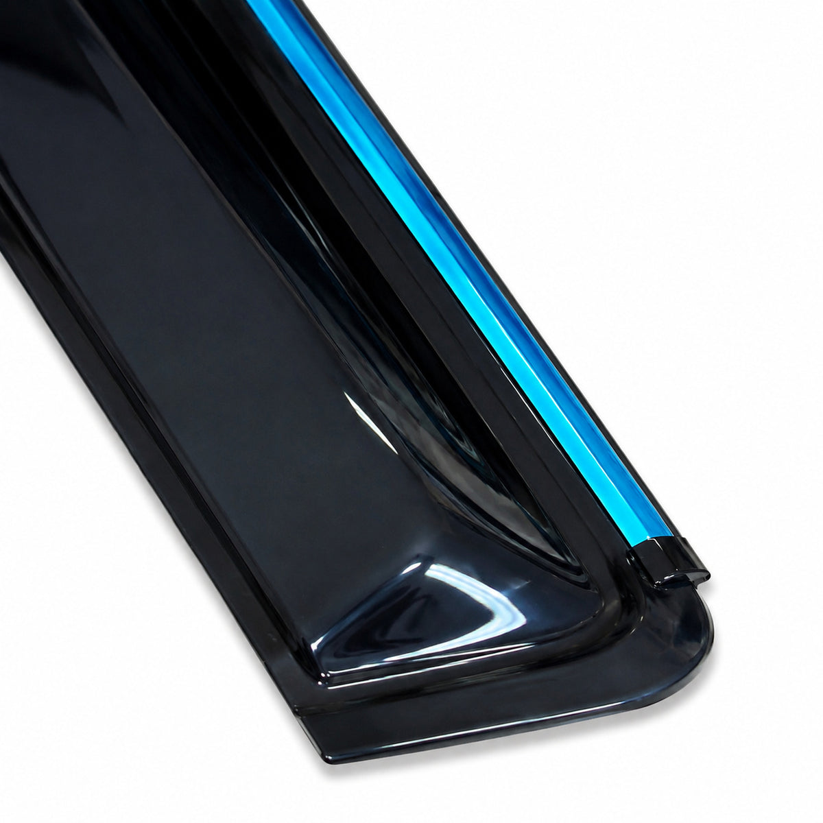 Guardalluvias para Ford F-150 2005–2014 — Negro con filo cromado — GLL022 — detalle