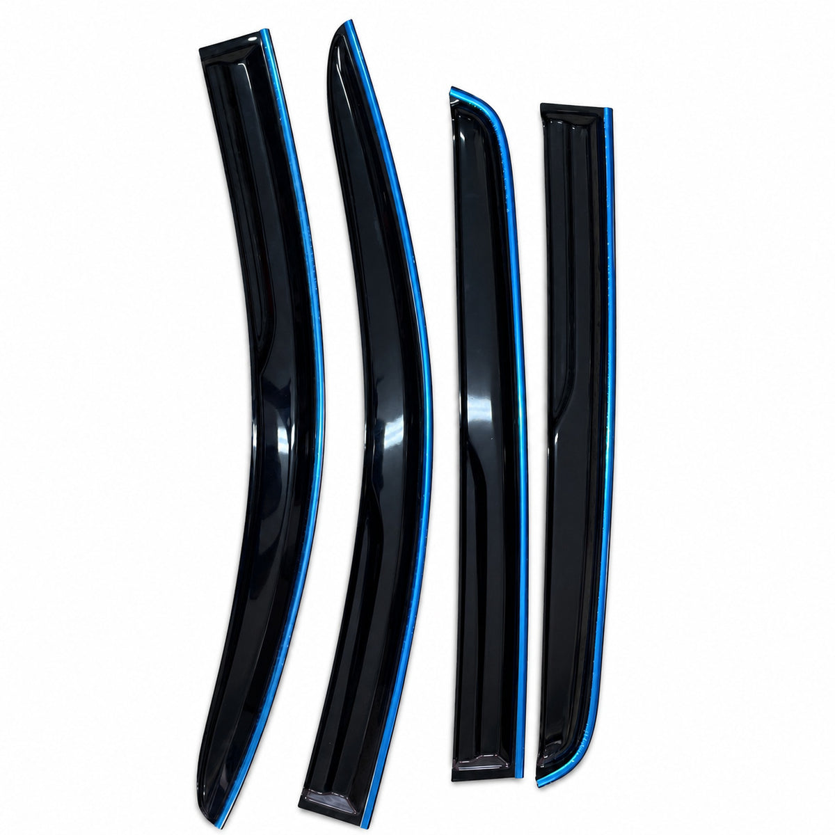 Guardalluvias para Kia Picanto 2008–2012 — Negro con filo cromado — GLL034 — principal