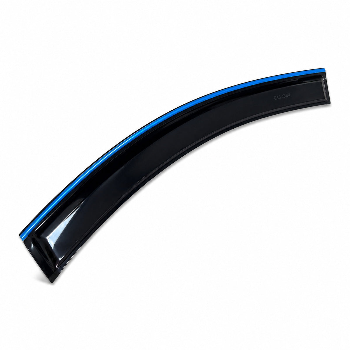 Guardalluvias para Kia Picanto 2008–2012 — Negro con filo cromado — GLL034 — perfil